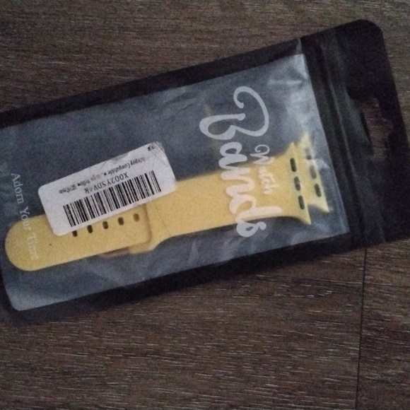 NWT: WATCH BANDS; "ADORN YOUR TIME "APPLE COMPATIBLE, MANGO YELLOW, 38/4Cmm - Picture 5 of 8